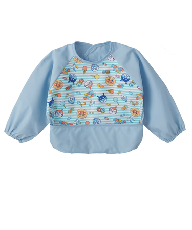 長袖 エプロン アンパンマン サックス