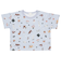 [ベビー]半袖Tシャツ　総柄　ディズニー　サックス