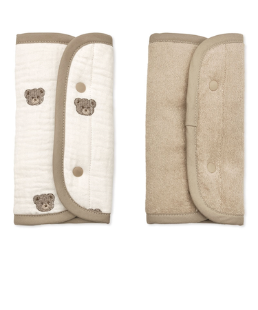 [リバーシブル]だっこひもベルトカバー ガーゼ クマ刺繍