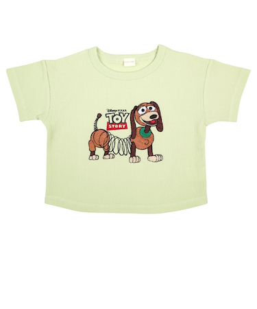 [キッズ]半袖Tシャツ　ワンポイント　ディズニー　スリンキー