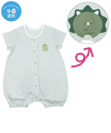 半袖プレオール　おしりモチーフ吸水速乾　グリーン