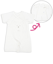 半袖　ドレスオール　肌着付　オフホワイト