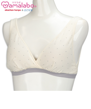 ラクラク授乳ハーフトップハート柄(ホックタイプ)