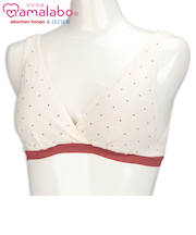 ラクラク授乳ハーフトップハート柄(ホックタイプ)