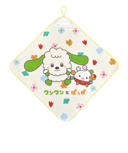 ループ付きタオル　いないいないばぁっ　おはな　34ｘ34cm