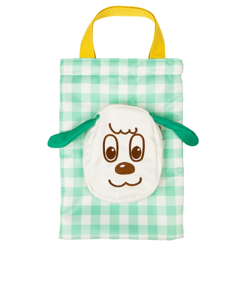 シューズバッグ　いないいないばあっ！　グリーン