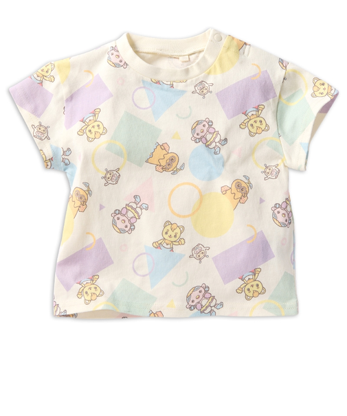 [ベビー]総柄Tシャツ　ファンターネ！