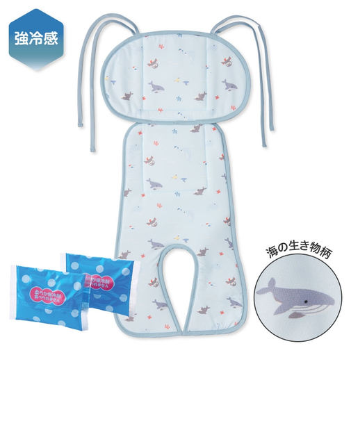 ひえひえマット ベビーカー用 強冷感 海の生き物柄