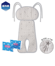 ひえひえマット ベビーカー用 超冷感 星月刺しゅう柄