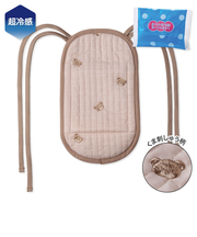 ひえひえマット だっこひも用 超冷感 くま刺しゅう柄