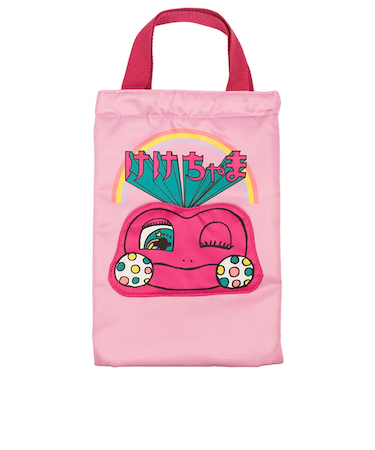 シューズバッグ　けけちゃま　ピンク