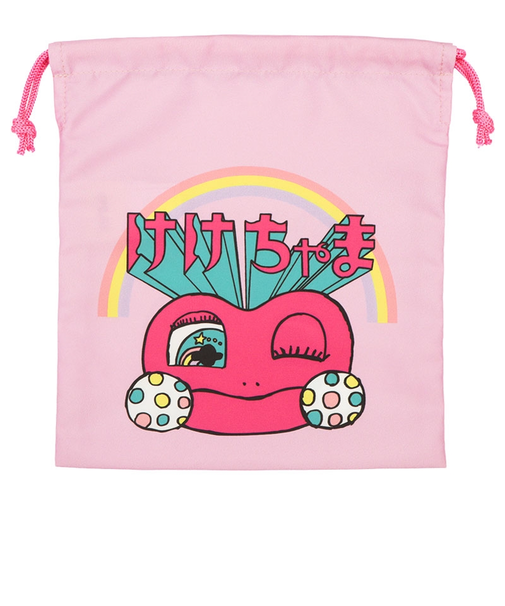巾着小　けけちゃま　ピンク