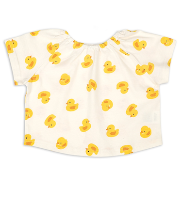 前後どちらでもOKTシャツ　イエロー