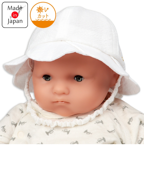 [42～46cm]キャペリン　花びら　オフホワイト