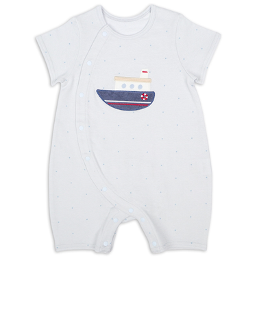 半袖　プレオール　パイルモチーフ　サックス