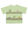 [キッズ]半袖Tシャツ　部分刺しゅう　グリーン
