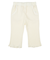 [キッズ]7分丈パンツ　花モチーフ　ジャガード　オフホワイト