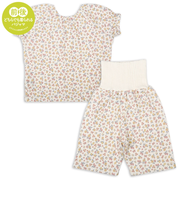 [ベビー]お着替え応援　半袖パジャマ　かぶり　花