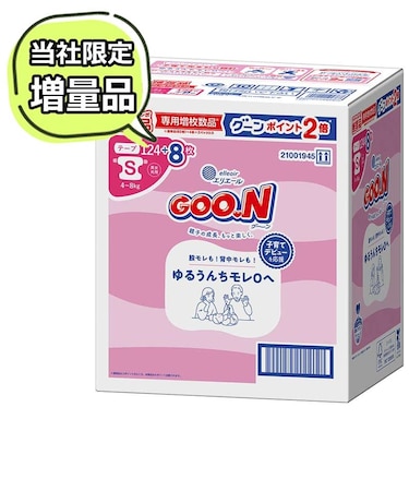 【特別配送料有】[テープ]グーン ゆるうんちモレ0へ Sサイズ 66枚×2