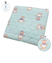 [レギュラーサイズ]さらっと快適 ひんやり敷きパッド 接触綿冷感 くま柄