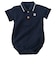 半袖　ポロロンパース　ネイビー