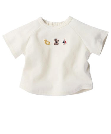 はじめてセパレートトップス 刺しゅう アイボリー