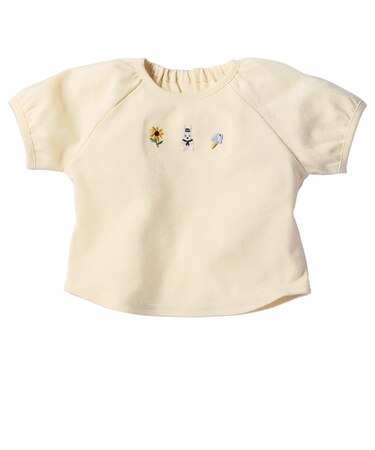 はじめてセパレートトップス　刺しゅう　イエロー