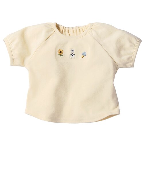 はじめてセパレートトップス　刺しゅう　イエロー