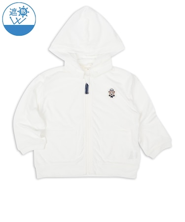 [ベビー]パーカー　遮熱　オフホワイト