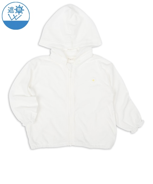 [ベビー]パーカー　遮熱　オフホワイト