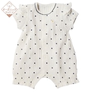 オーガニックコットン　半袖　プレオール　花　アイボリー