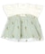 [ベビー]半袖Tシャツ チュール切替　グリーン