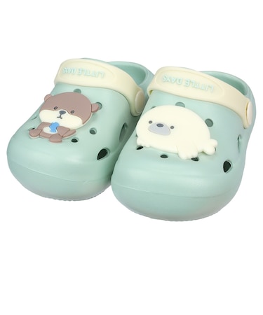 [13.0～16.0cm]コロンとしたEVAサンダル　サックス