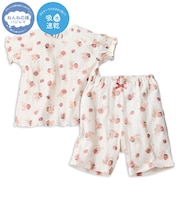 [ベビー]ねんね応援　半袖パジャマ　うさぎイチゴ