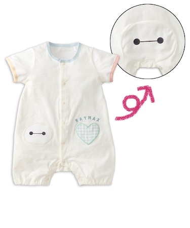 半袖　プレオール　おしりディズニー　ベイマックス　オフホワイト