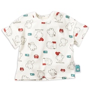 [ベビー]半袖Tシャツ　総柄　ベイマックス　ホワイト