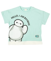 [キッズ]半袖Tシャツ　レイヤード風　ベイマックス　ペパーミント
