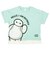 [キッズ]半袖Tシャツ　レイヤード風　ベイマックス　ペパーミント