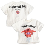 [ベビー]半袖Tシャツ　バックプリント　ベイマックス　ホワイト