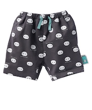 [ベビー]ハーフパンツ　総柄　ベイマックス　ブラック