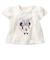 [ベビー]半袖Tシャツ　花レース　ミニー　ホワイト