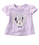 [ベビー]半袖Tシャツ　花レース　ミニー　パープル
