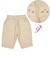 [ベビー]7分丈パンツ ポケット刺しゅう　ベージュ