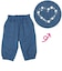 [キッズ]7分丈パンツ ポケット刺しゅう　ネイビー