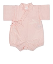 [ベビー]甚平ロンパス レース ピンク