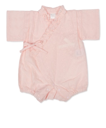 [ベビー]甚平ロンパス レース ピンク