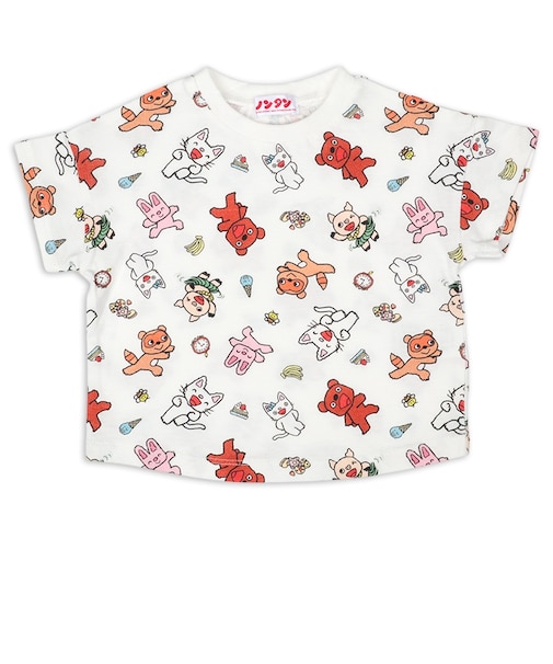 [ベビー]半袖Tシャツ　ノンタン　オフホワイト