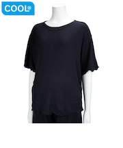 [授乳口付き]授乳がしやすい半袖Tシャツ　ネイビー