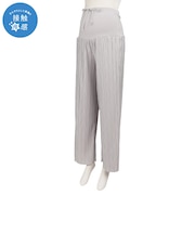 セルフチョキチョキひんやりプリーツパンツ　グレー