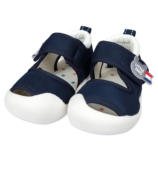 [12.5～14.0cm]メッシュサンダル　ネイビー